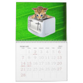 猫の粉砕機の壁掛けカレンダー カレンダー (2月 2027)