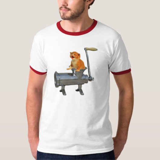 猫の粉砕機 Tシャツ (正面)