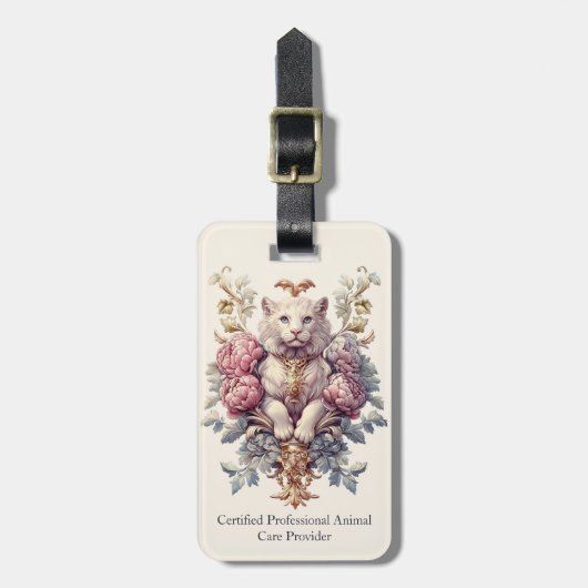 猫の紋章 ラゲッジタグ (正面縦)