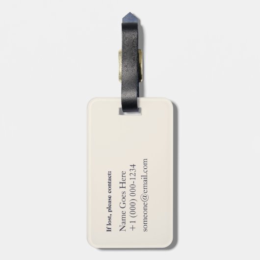 猫の紋章 ラゲッジタグ (裏面縦)