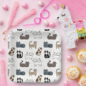 猫の紙皿、子猫のキティパーティー ペーパープレート (パーティー)
