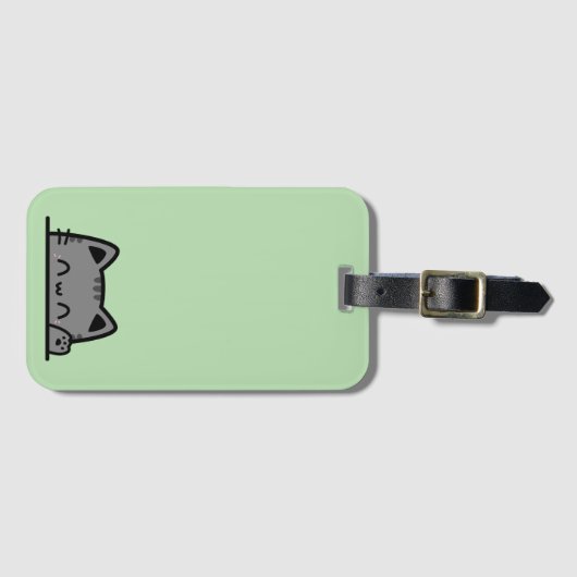 猫の素晴らしシルエット ラゲッジタグ (正面横)