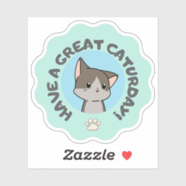 猫の素晴らし日を！漫画のマンガ猫の輪郭 シール