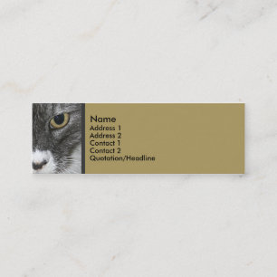 猫の細いプロフィールカード スキニー名刺