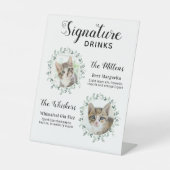 猫の結婚シグネチャードリンクカスタムバー 台座サイン (正面)