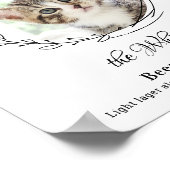 猫の結婚シグネチャードリンクペット写真バー ポスター (角)