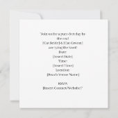 猫の結婚ビーチ結婚式 招待状 (裏面)