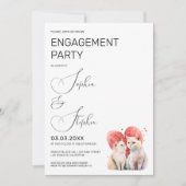 猫の結婚式とエンゲージメントを極めたシンプルさ 招待状 (正面)