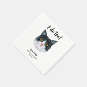 猫の結婚式のコックテール用ナプキン スタンダードカクテルナプキン (角)