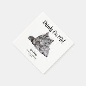 猫の結婚式のコックテール用ナプキン スタンダードカクテルナプキン (角)