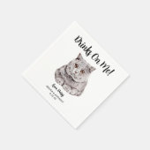 猫の結婚式のコックテール用ナプキン スタンダードカクテルナプキン (角)