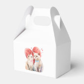 猫の結婚式をテーマにしたミニマリズム フェイバーボックス (裏面サイド)