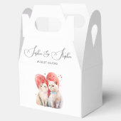 猫の結婚式をテーマにしたミニマリズム フェイバーボックス (オープン)