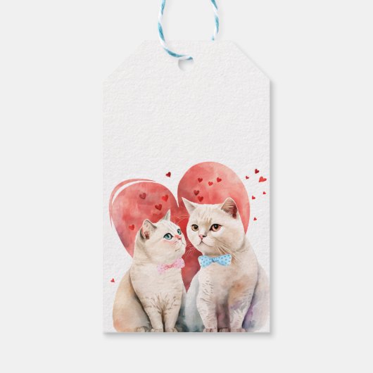 猫の結婚式を飾るミニマリズム ギフトタグ (裏面)