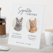 猫の結婚式シグネチャードリンクカクテルバーペデスタル 台座サイン (インサイチュ)