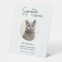 猫の結婚式シグネチャードリンクカクテルバー 台座サイン