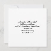 猫の結婚式 Save the Date 招待状 (裏面)