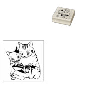 猫の絵の具 ラバースタンプ (押印)