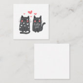 猫の絵の白いカード ノートカード (正面/裏面)