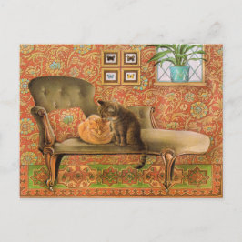 猫の絵を描はがき ポストカード