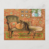 猫の絵を描はがき ポストカード (正面)