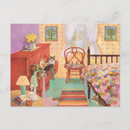 猫の絵を描はがき ポストカード