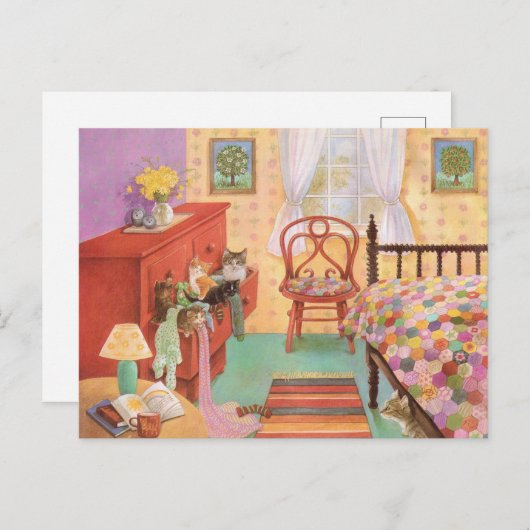 猫の絵を描はがき ポストカード (正面/裏面)