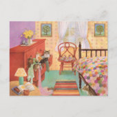 猫の絵を描はがき ポストカード (正面)