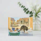 猫の絵を描はがき ポストカード (スタンド正面)