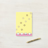 猫の絵文字アート1 ポストイット (デスク上)