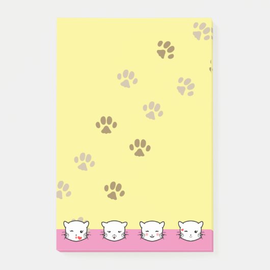 猫の絵文字アート2 ポストイット (正面)