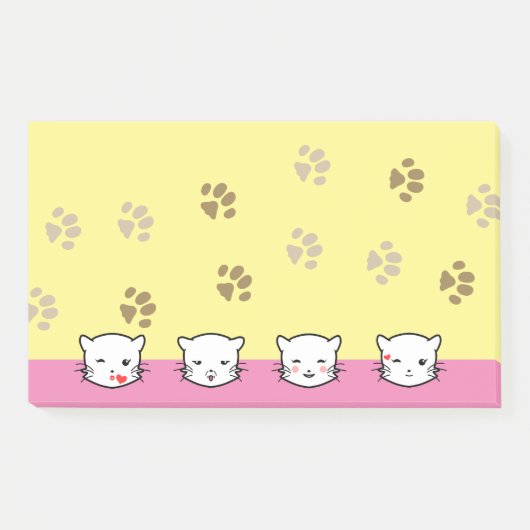 猫の絵文字アート2 ポストイット (正面)