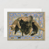 猫の絵画はがき ポストカード (正面/裏面)