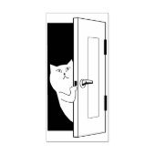 猫の絵画切手 ラバースタンプ (インプリント)