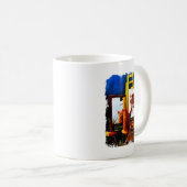 猫の絵画虎ライオンアニマル芸術的ツラバーグラ コーヒーマグカップ (正面右)