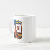 猫の絵画虎ライオンアニマル芸術的ツラバーグラ コーヒーマグカップ (正面左)