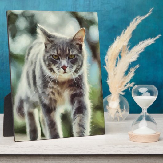 猫の絵画 フォトプラーク (側面)