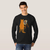 猫の絵画 ライオン アートな動物 グラフィックアート Tシャツ (正面フル)