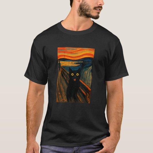 猫の絵画 有名な芸術家 子猫 面白い Tシャツ (正面)