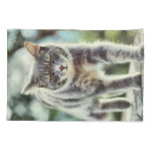 猫の絵画 枕カバー (裏面)