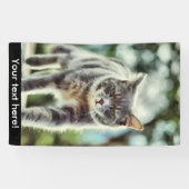 猫の絵画 横断幕 (横)