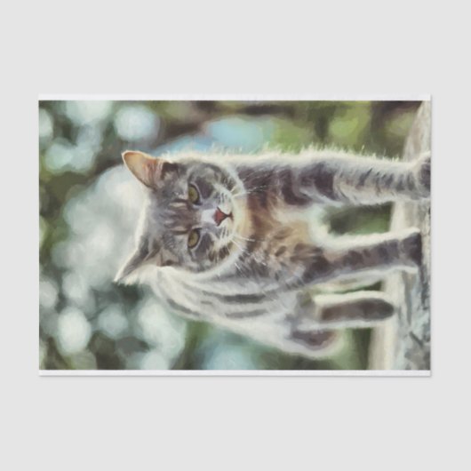 猫の絵画 薄葉紙 (正面)