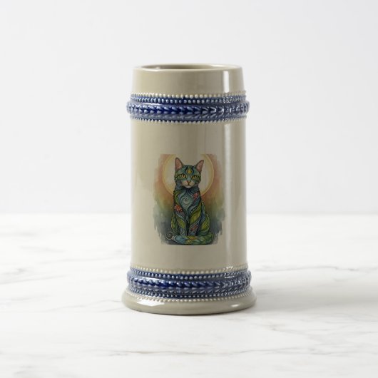 猫の絵 ビールジョッキ (中央)
