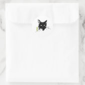 猫の絵 ラウンドシール (バッグ)
