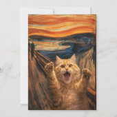 猫の絶叫パロディーアート 招待状 (裏面)