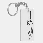 猫の繊細 キーホルダー (正面左)