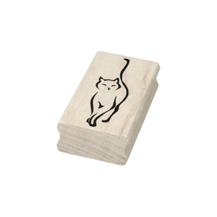 猫の繊細 ラバースタンプ