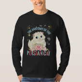 猫の美学、ペルシャ猫の解剖学 Tシャツ (正面)