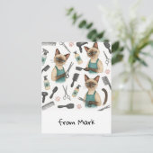 猫の美容師 ポストカード (スタンド正面)