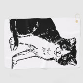 猫の美術 ゴルフタオル (横)